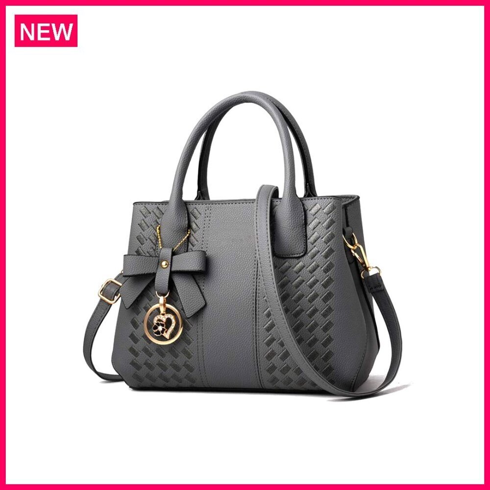 PU Leather Tote Satchel with Adjustable Shoulder Strap, Multiple Compartments